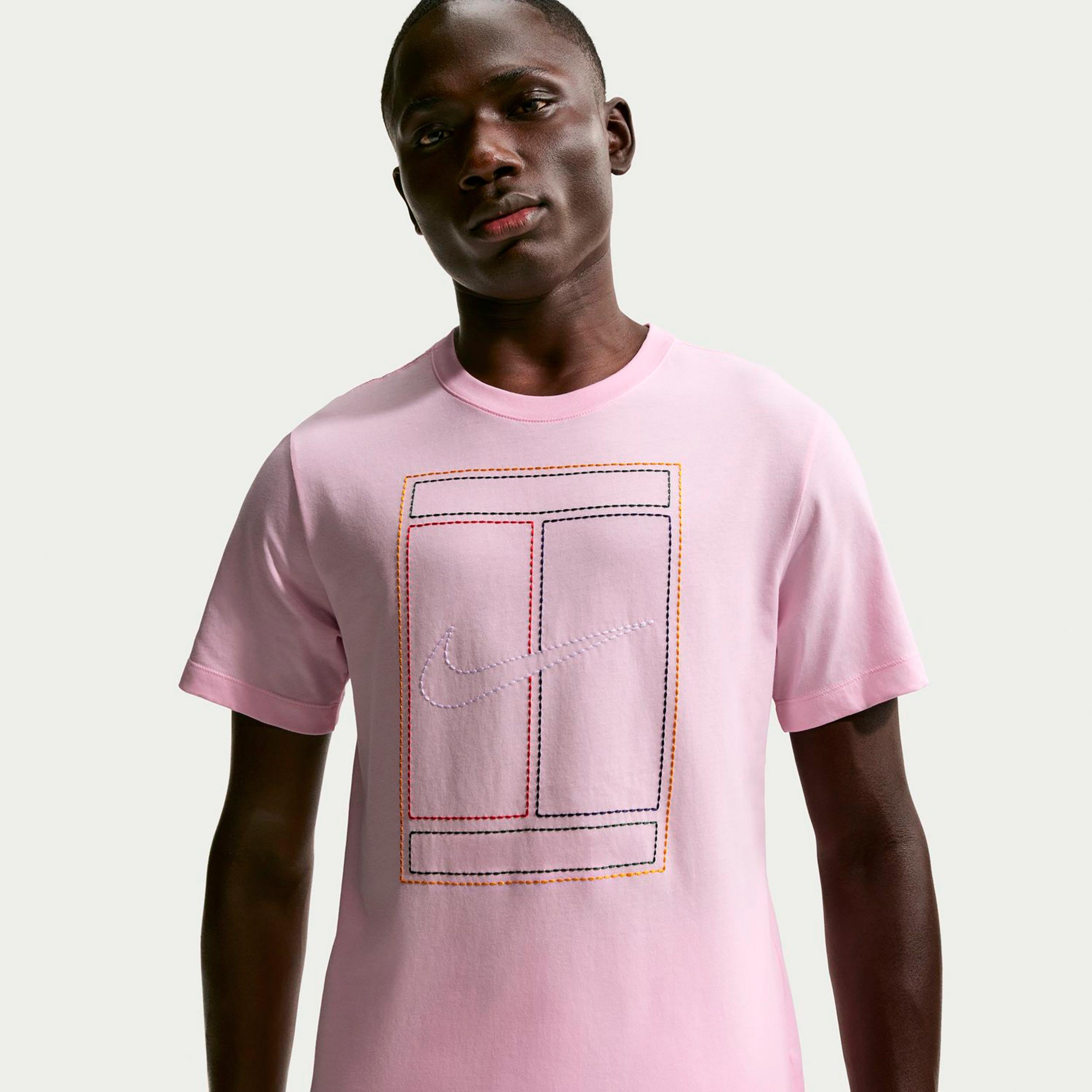 Nike Court Heritage T-Shirt Herren-rosa