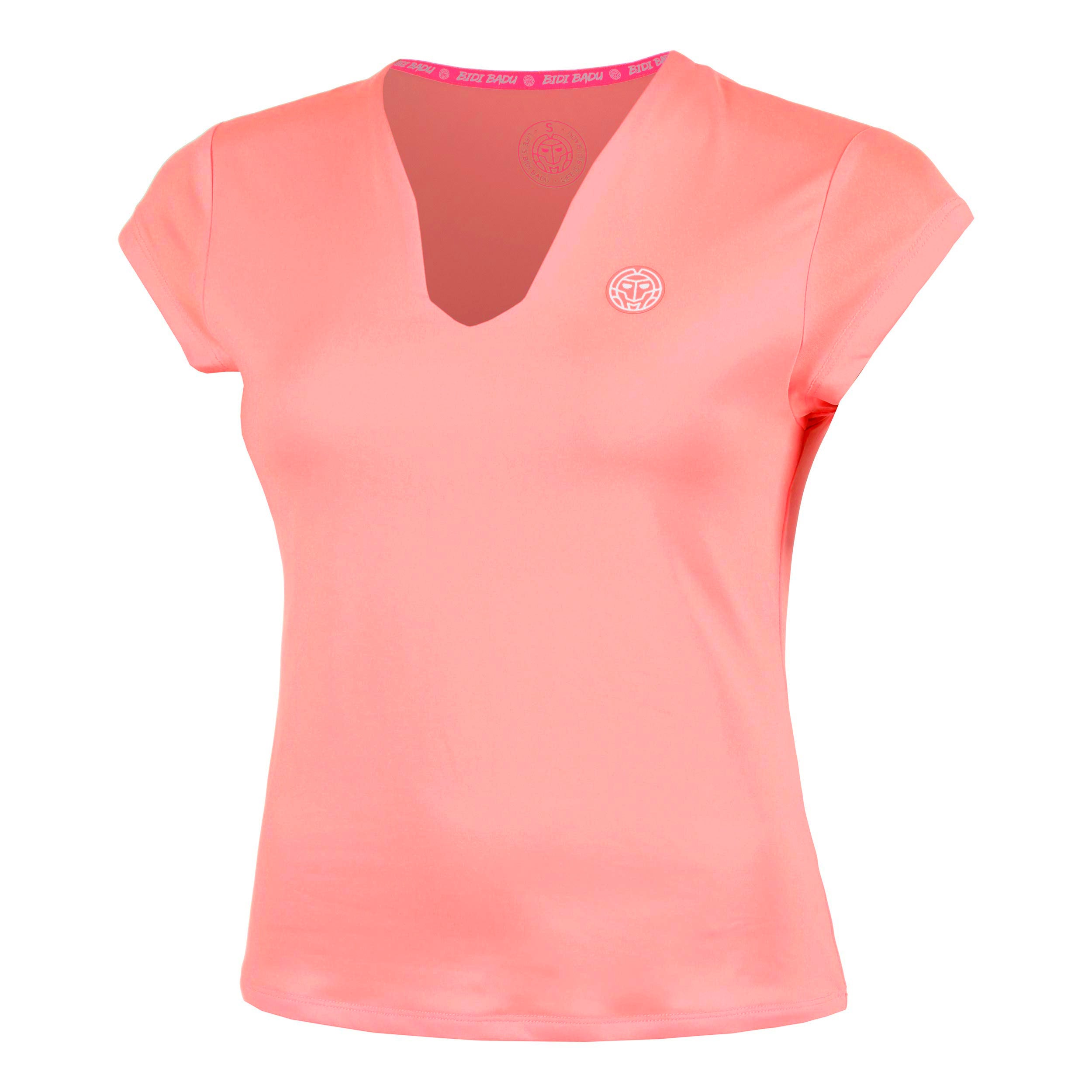 BIDI BADU Out of Control V-Neck T-Shirt Damen-pink, weiß