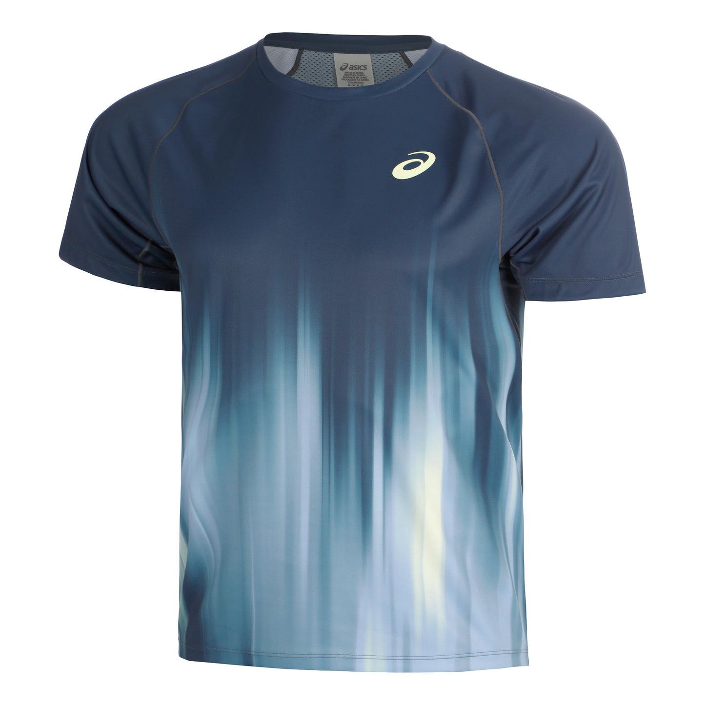 ASICS AOP T-Shirt Herren - dunkelblau, limette