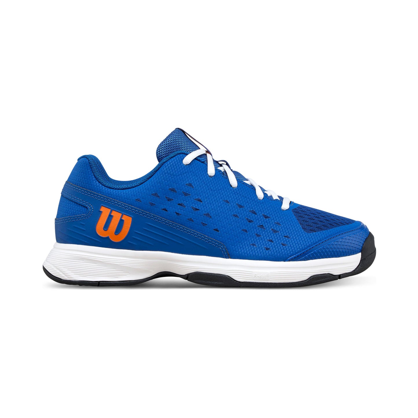 Wilson Rush Pro Jr Allcourtschuh Kinder-blau, orange