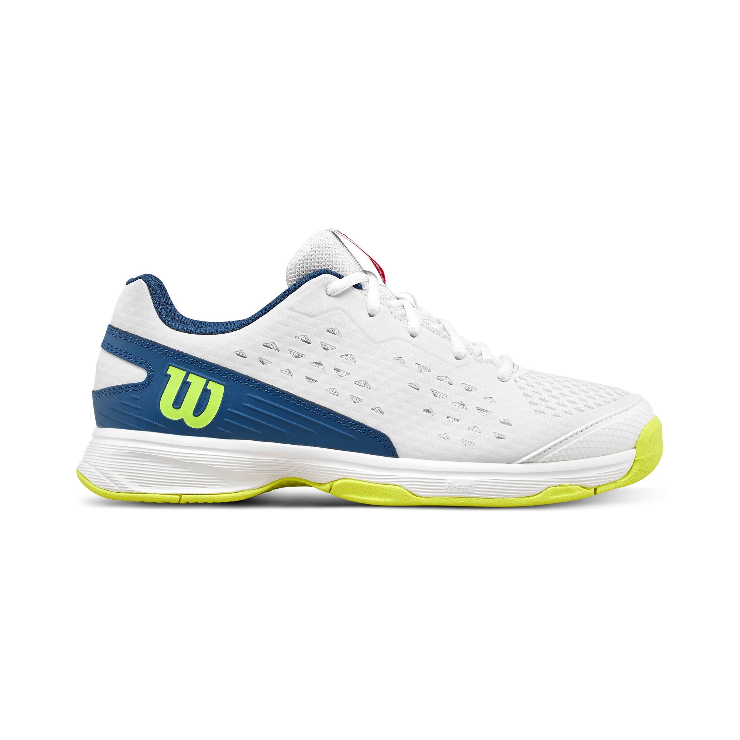 Wilson Rush Pro Jr Allcourtschuh Kinder - weiß, blau