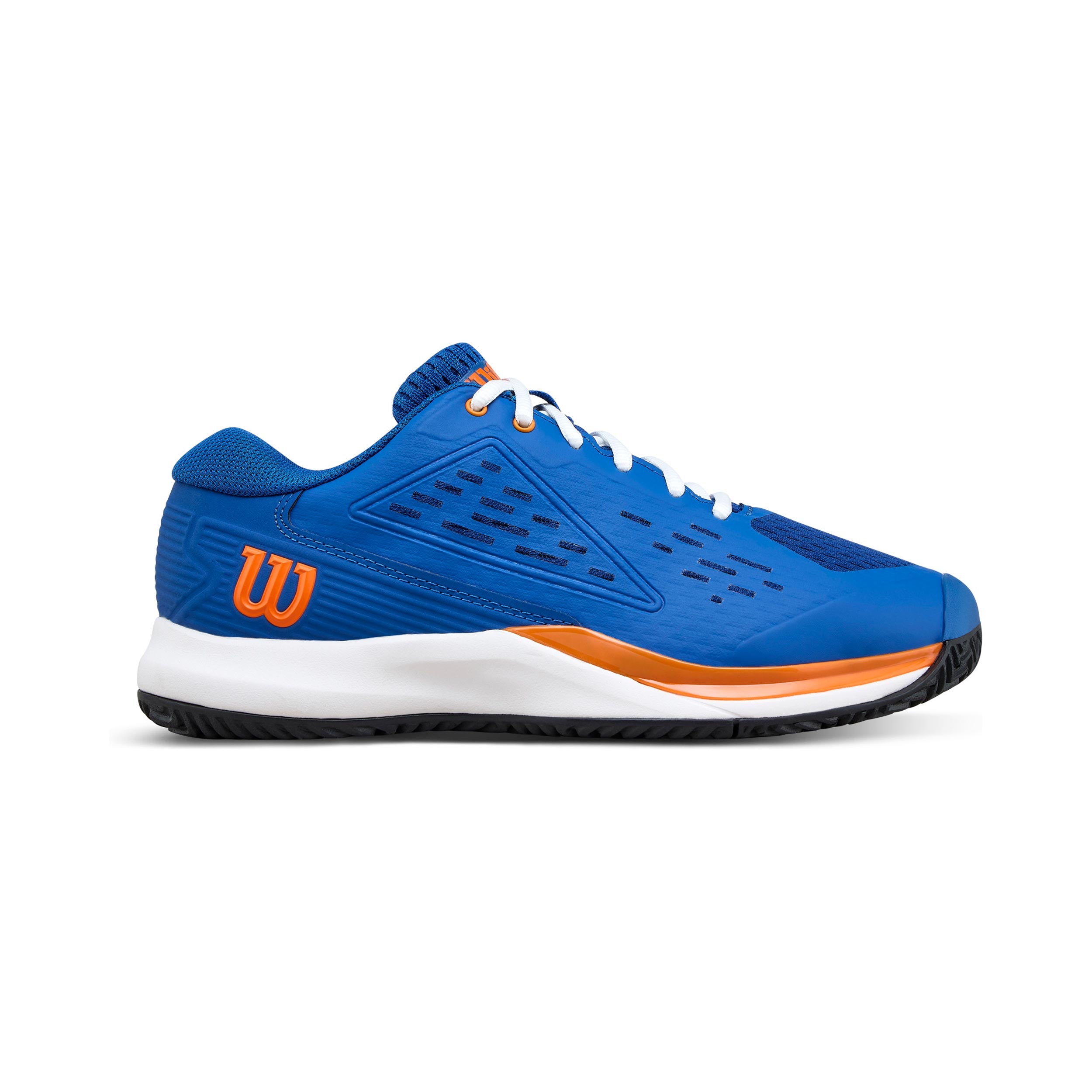 Wilson Rush Pro Ace Jr Allcourtschuh Kinder-blau, orange