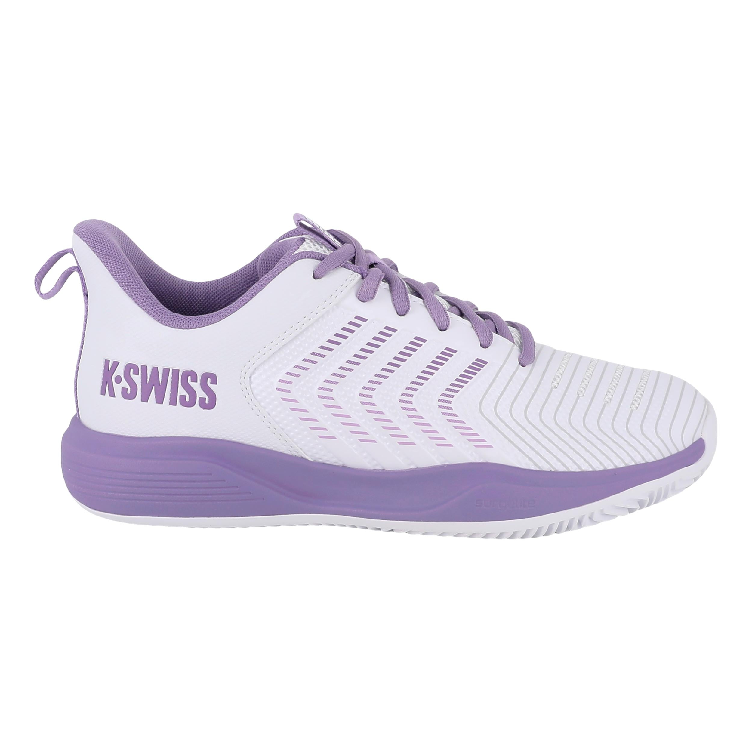 K-Swiss Ultrashot Light Sandplatzschuh Damen - weiß, lavendel