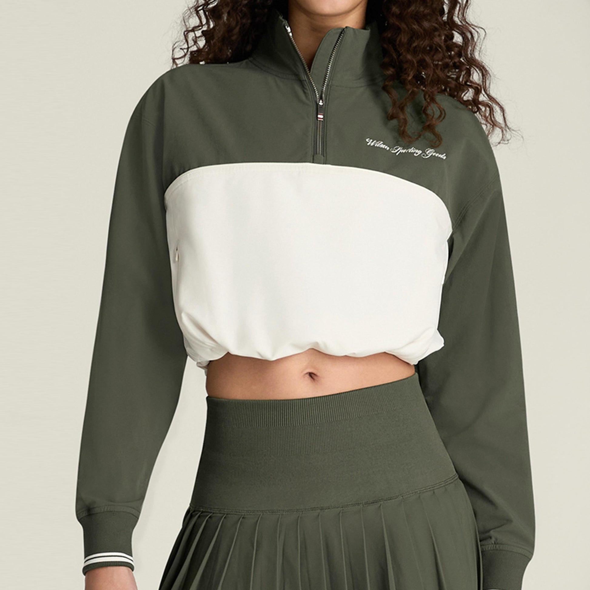 Wilson Davenport Woven Trainingsjacke Damen-dunkelgrün