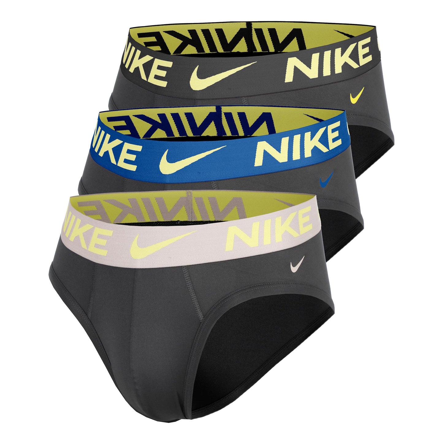 Nike Essential Micro Hip Brief Boxer Short - 3er Pack Herren-grau, blau