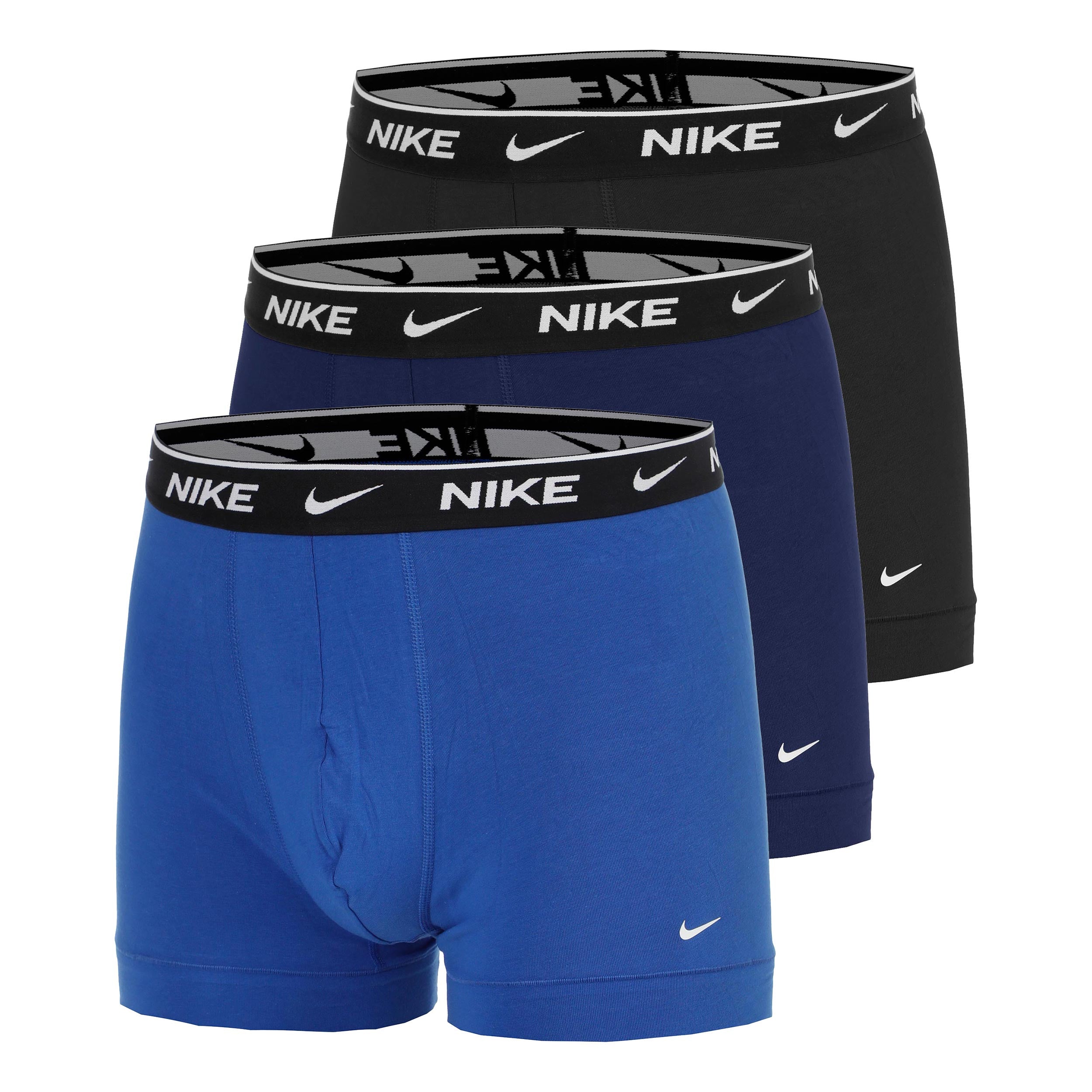 Nike Essential Cotton Stretch Trunk Boxer Short 3er Pack Herren - blau, blau