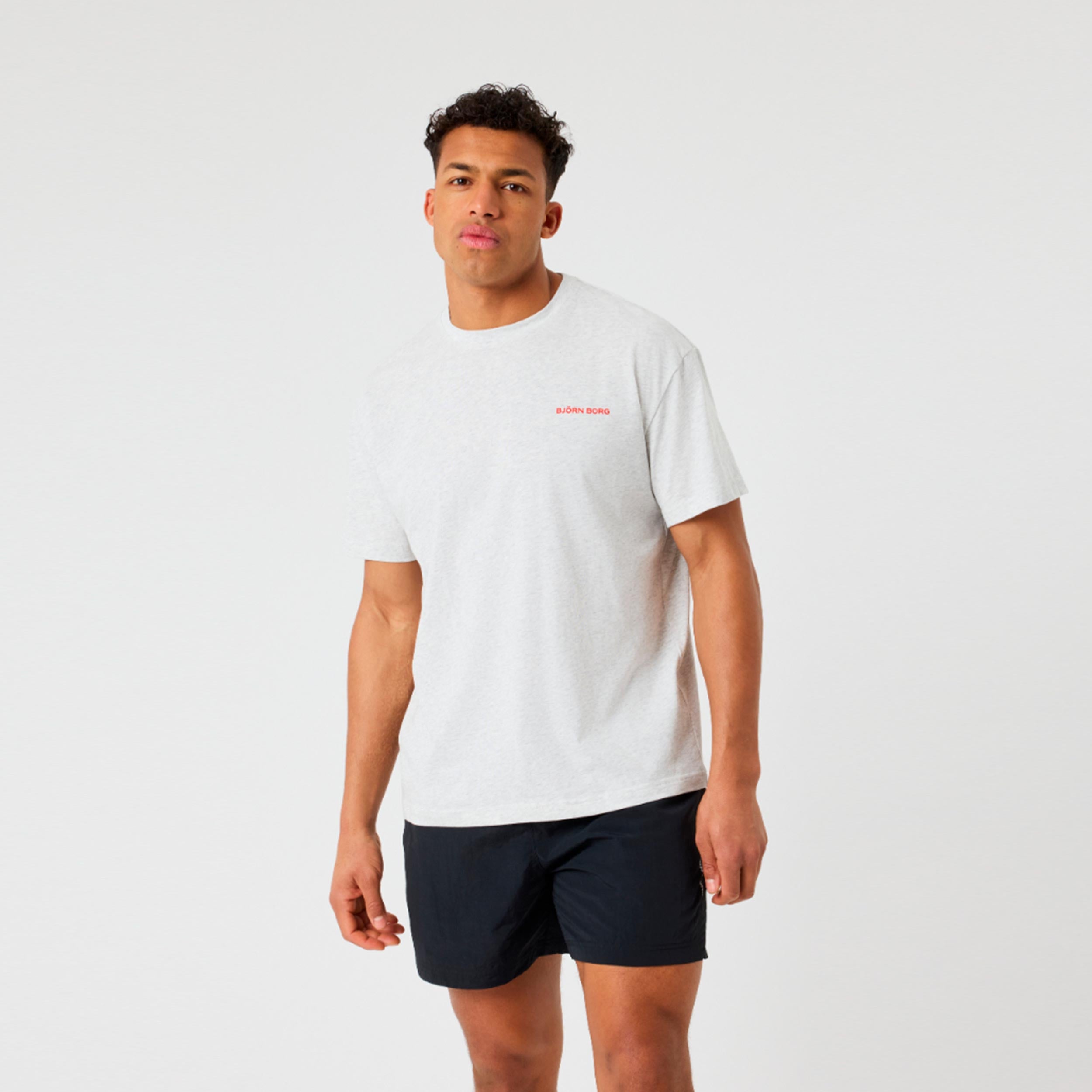Björn Borg Borg Gym Oversized T-Shirt Herren - hellgrau