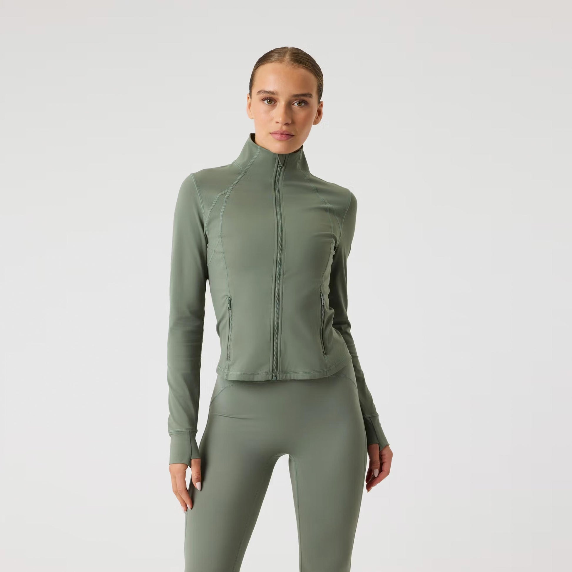 Björn Borg Borg Soft Zip Midlayer Longsleeve Damen - salbei