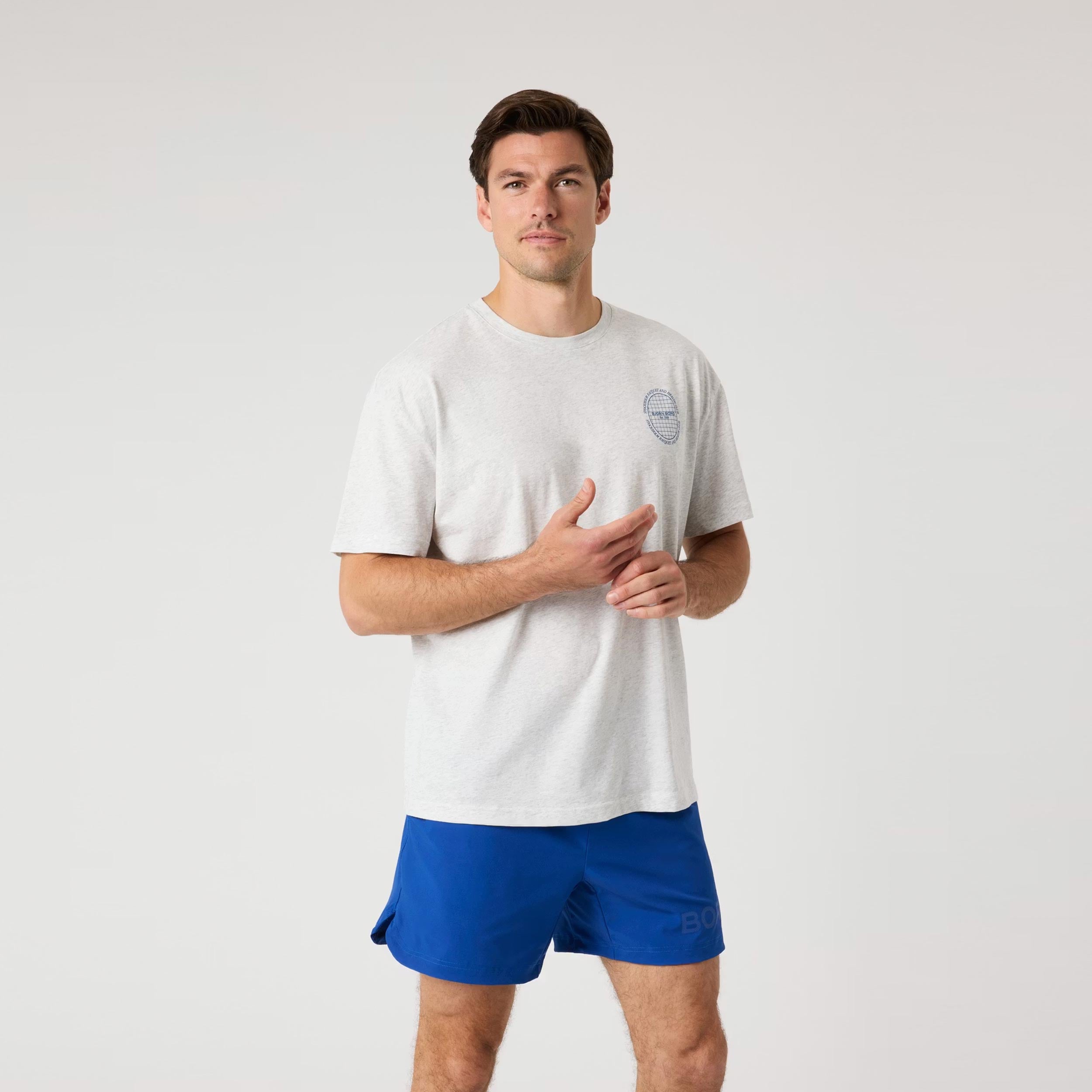Björn Borg Ace Oversized T-Shirt Herren - hellgrau