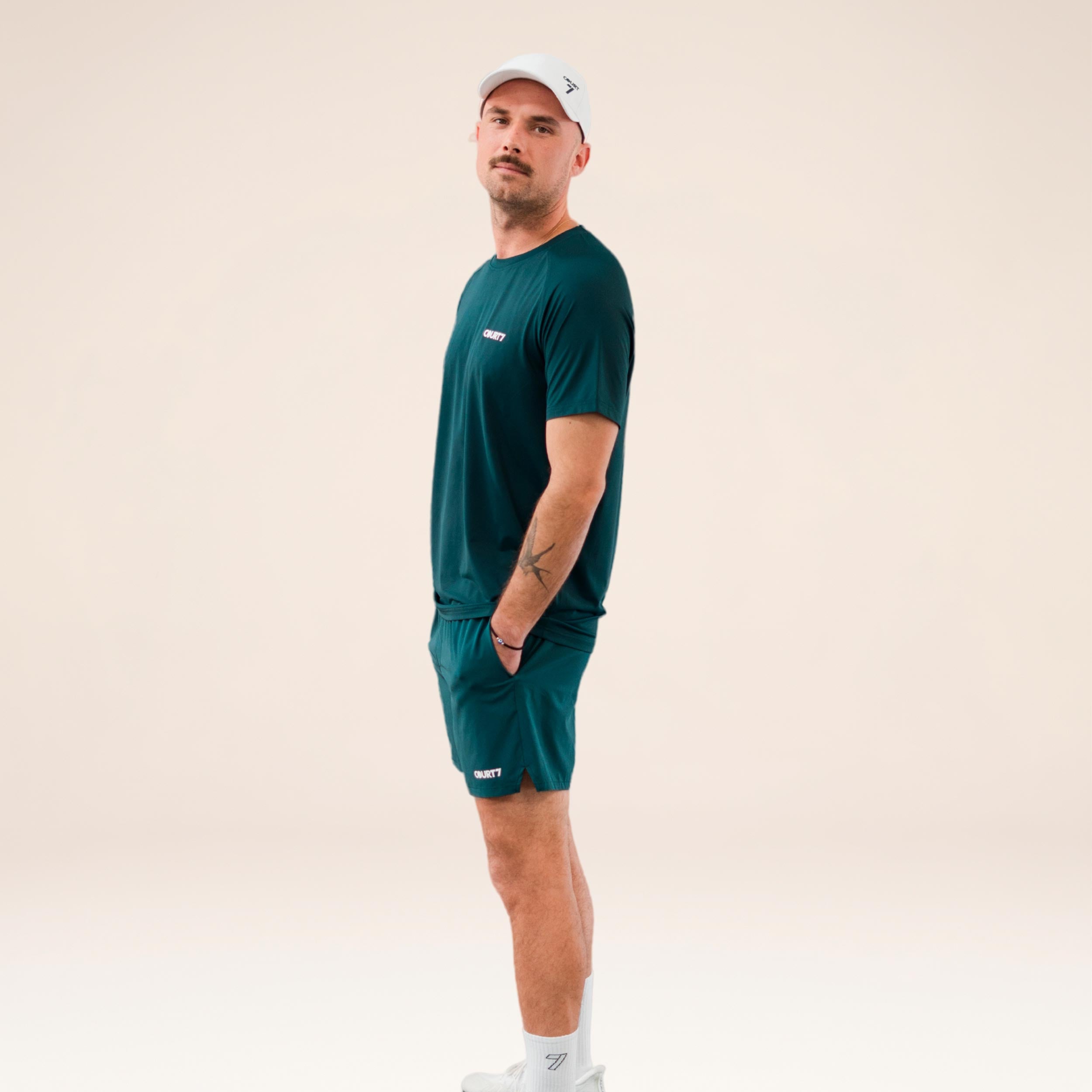 COURT7 Dual Pocket 5in Shorts Herren - grün
