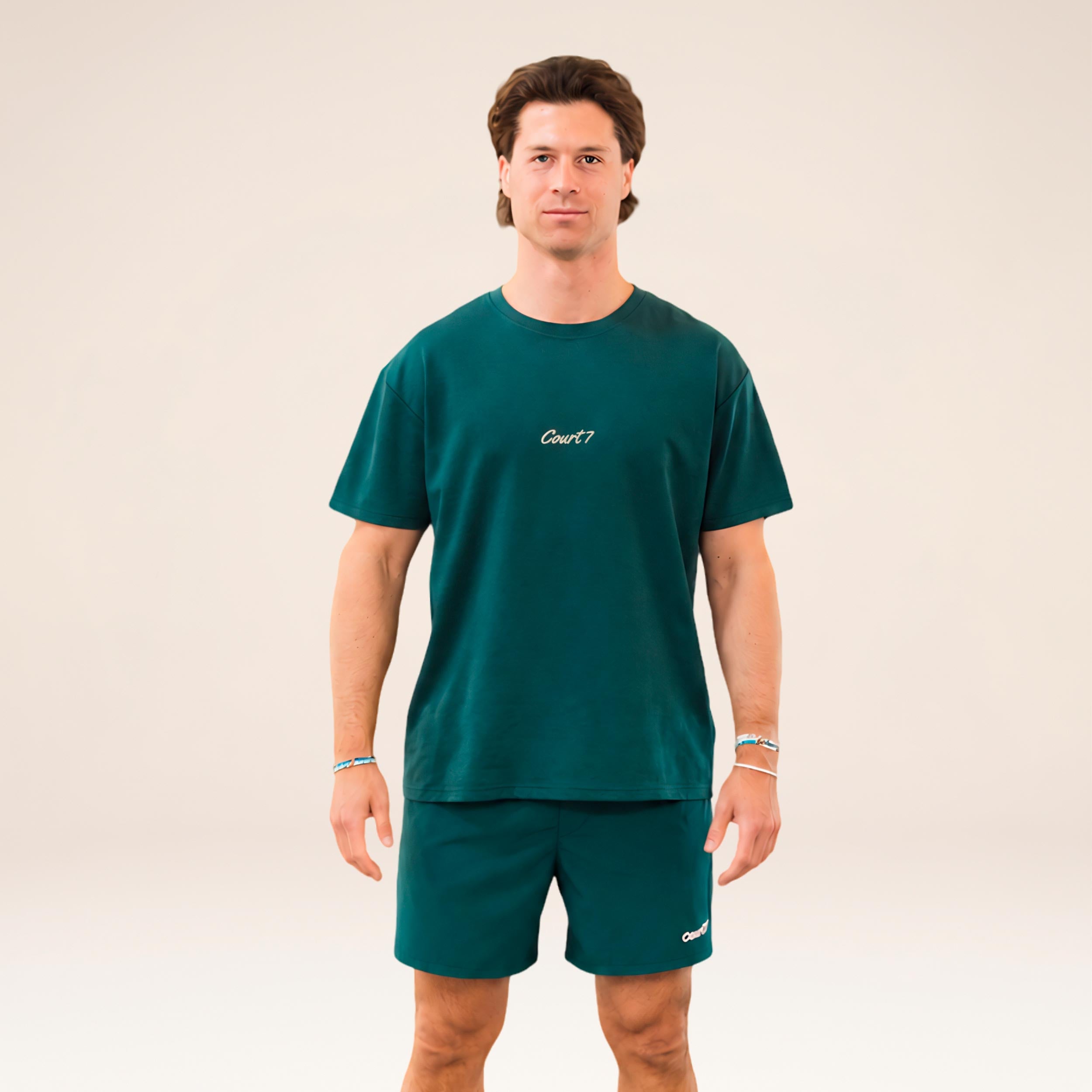 COURT7 AD-IN Basic 2.0 T-Shirt Unisex - dunkelgrün