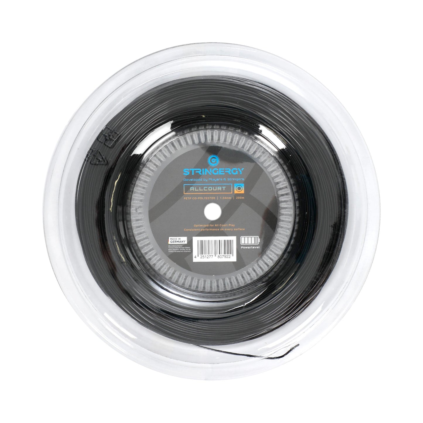 Stringergy Allcourt  Saitenrolle 220m - schwarz