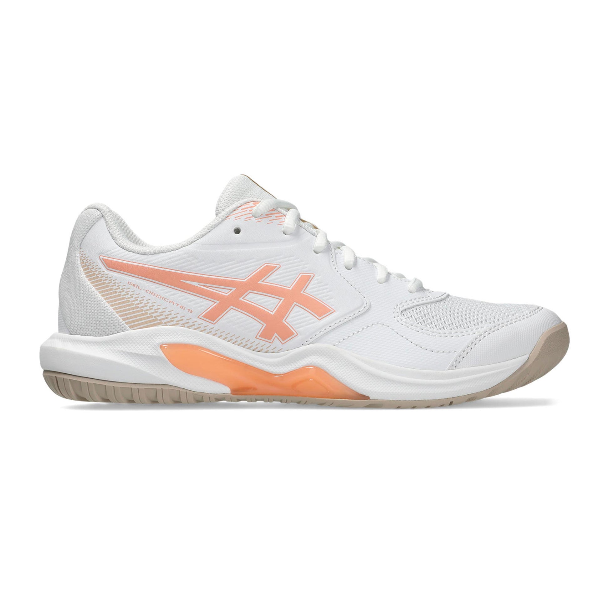 ASICS Gel-Dedicate 9 Allcourtschuh Damen - weiß, apricot