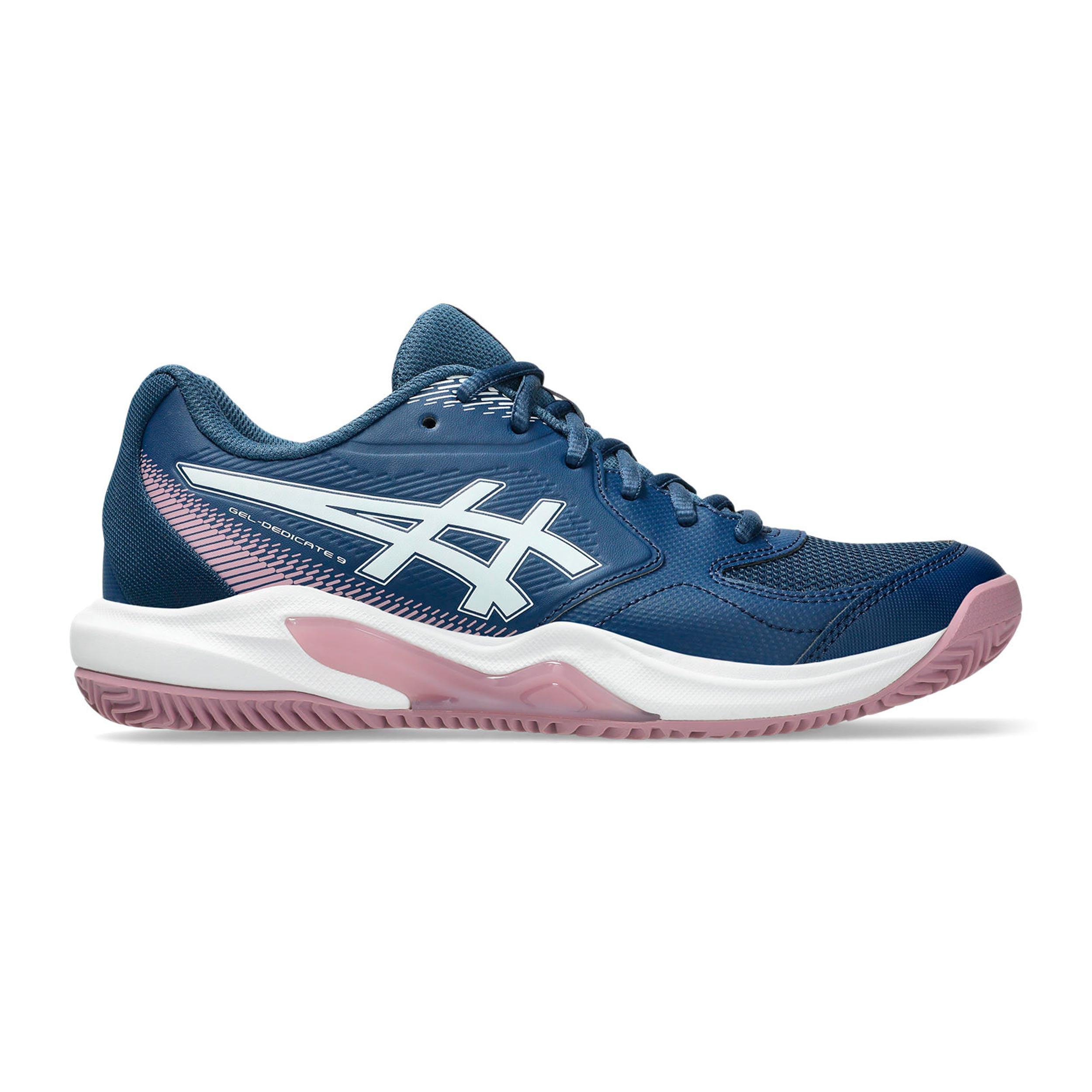 ASICS Gel-Dedicate 9 Sandplatzschuh Damen - dunkelblau, weiß