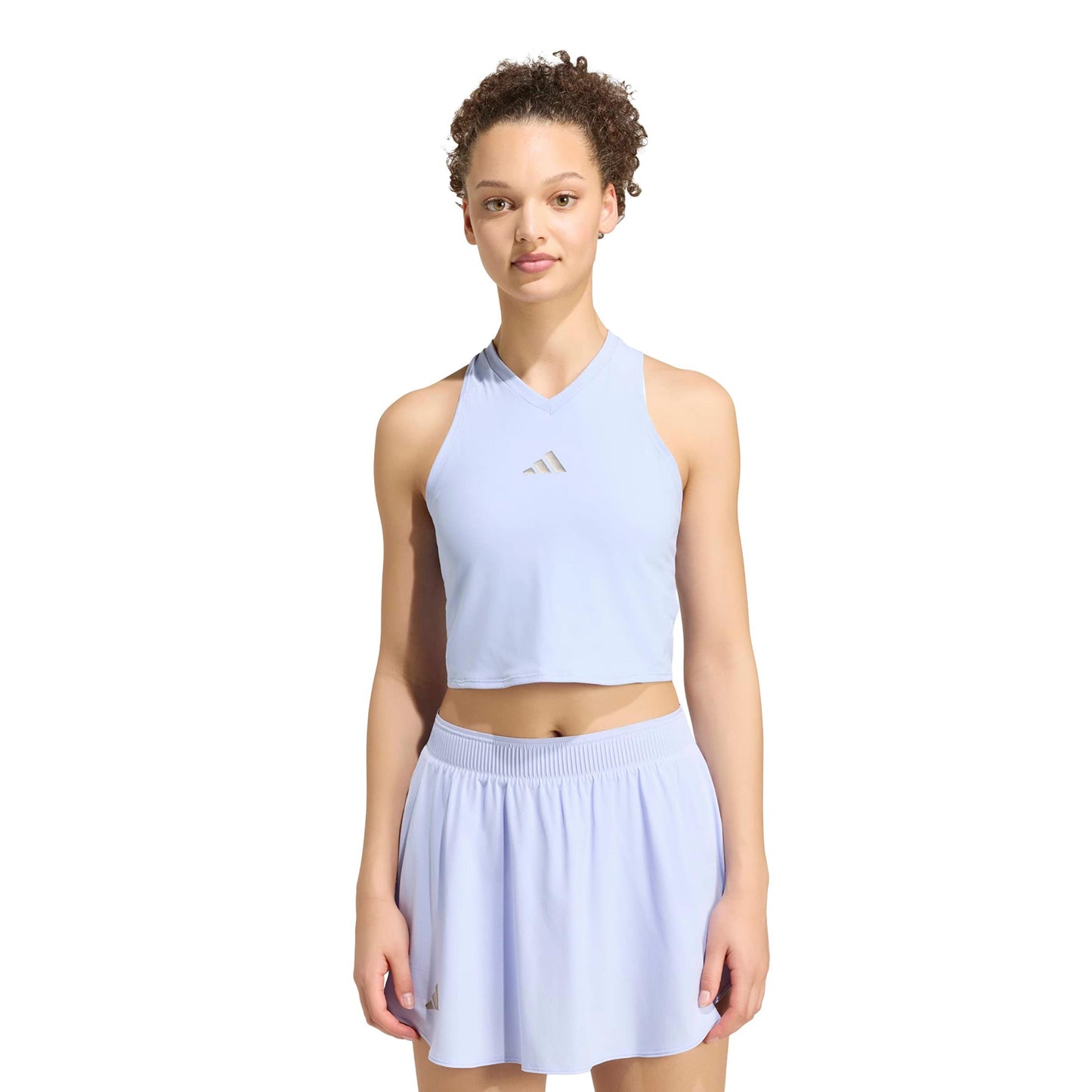 adidas Y- Pro Crop Tank-Top Damen - flieder, silber