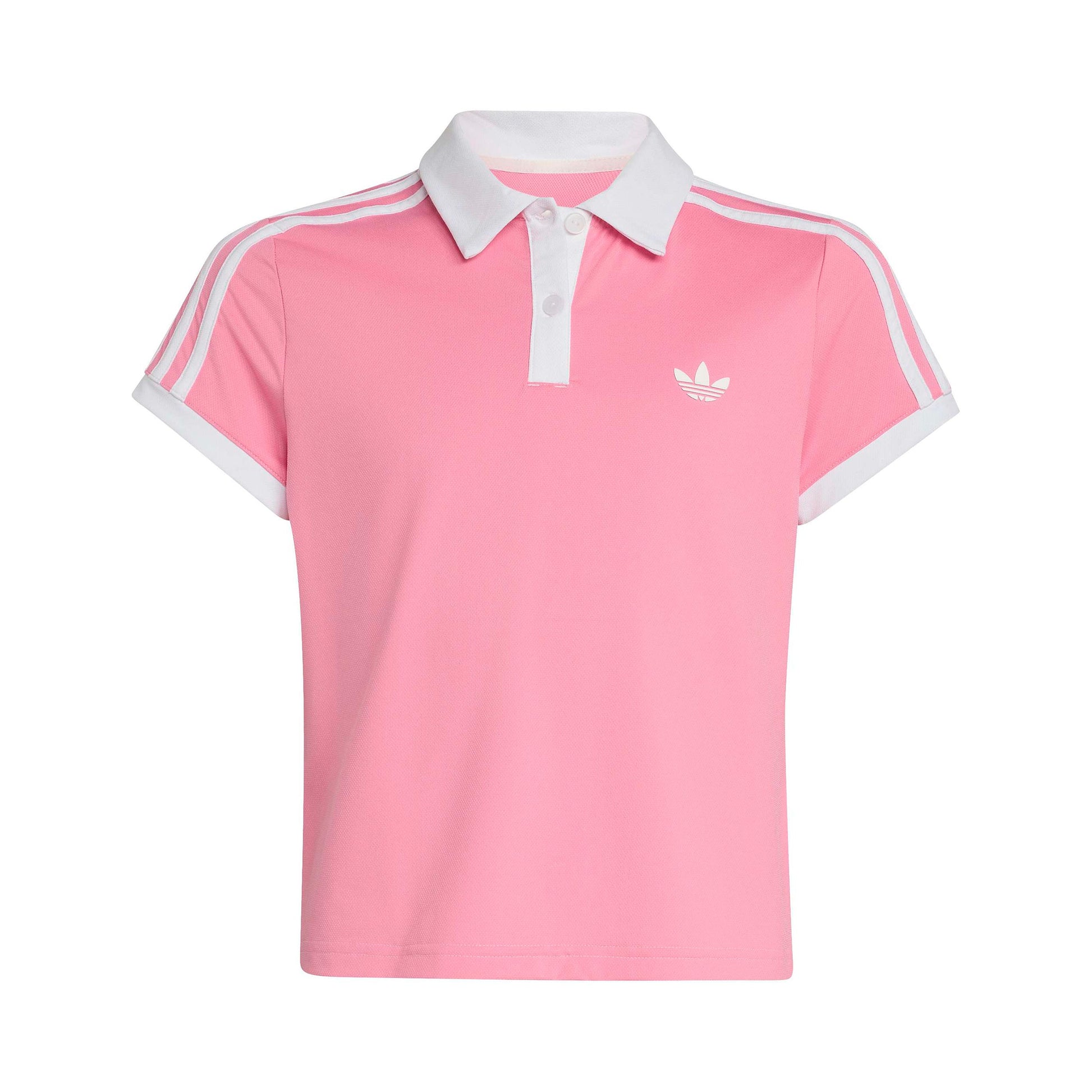 adidas Classics Polo Kinder - pastellrosa, weiß