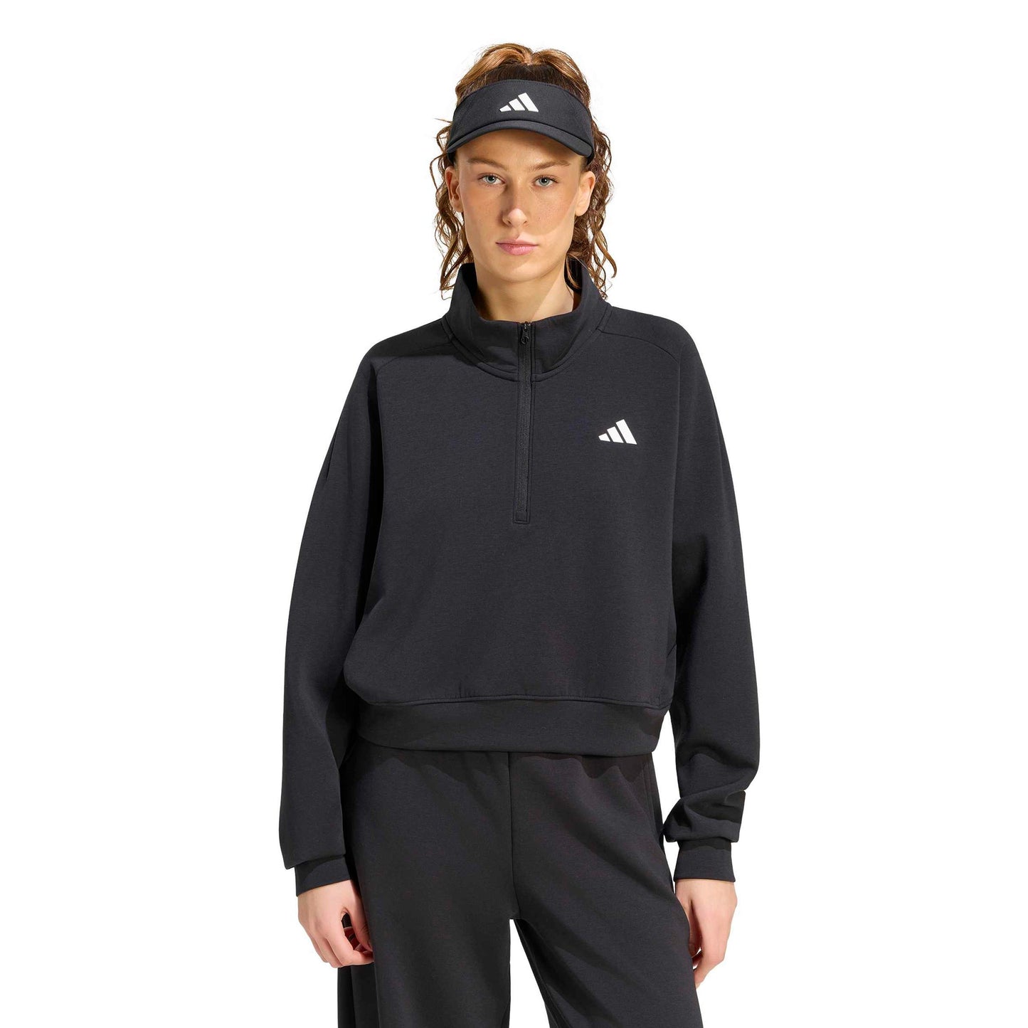 adidas Cover Up Half-Zip Sweatshirt Damen - schwarz