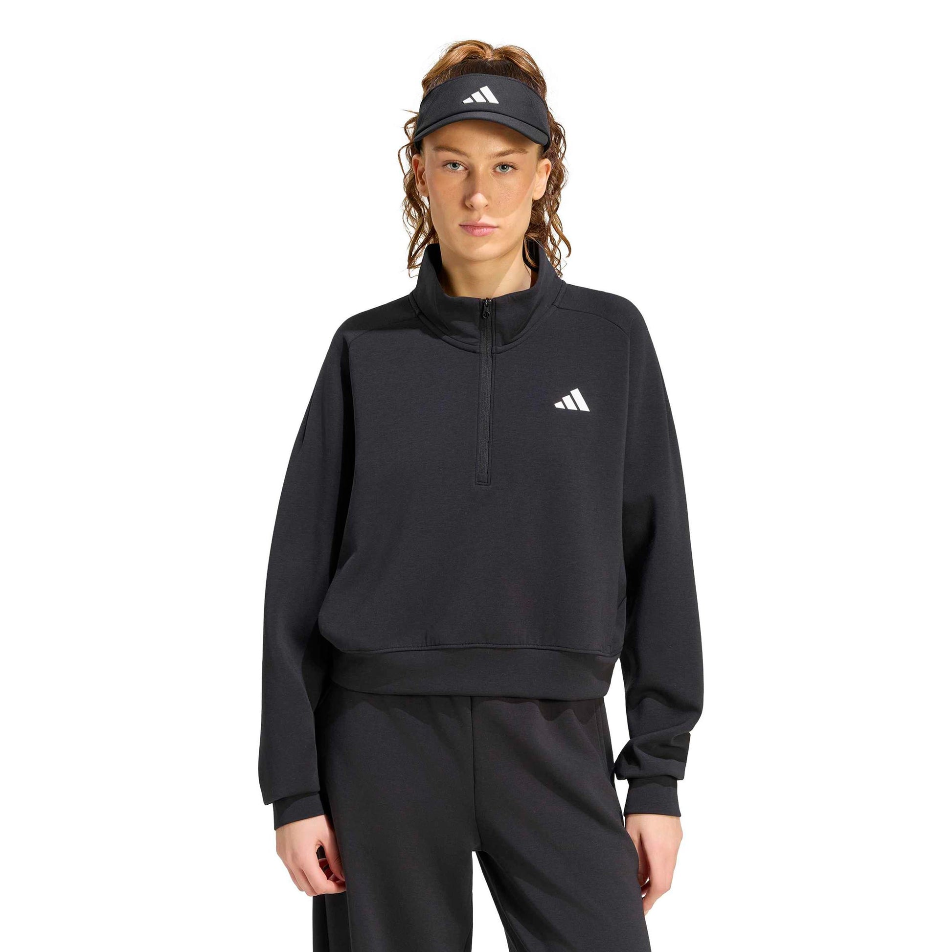 adidas Cover Up Half-Zip Sweatshirt Damen - schwarz