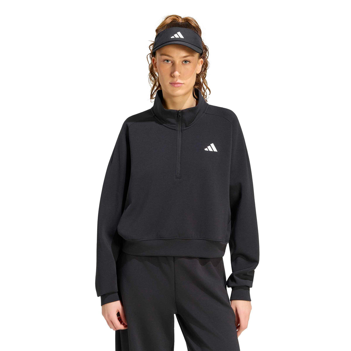 adidas Cover Up Half-Zip Sweatshirt Damen - schwarz