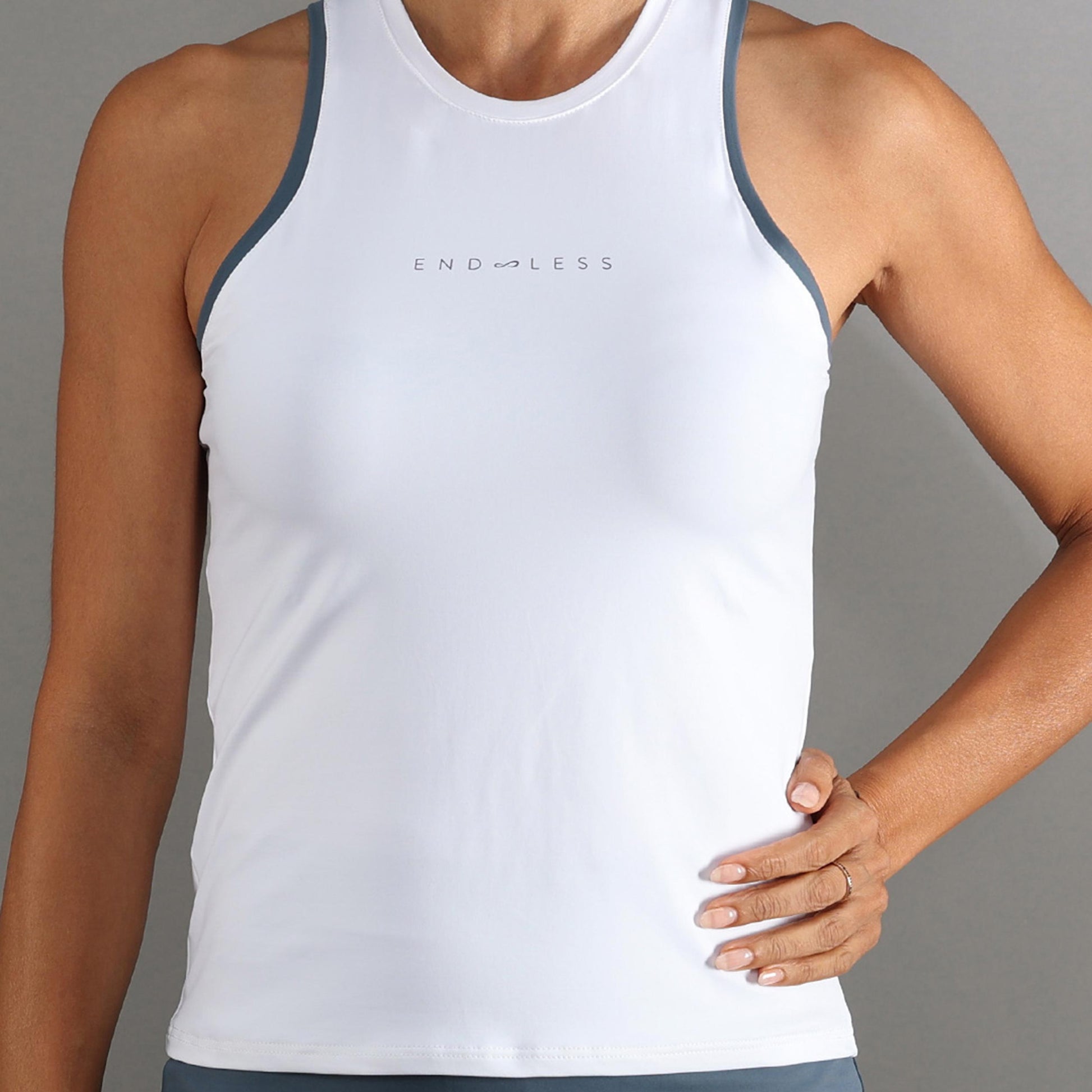 Endless ESSENTIAL Tank-Top Damen - weiß, blau