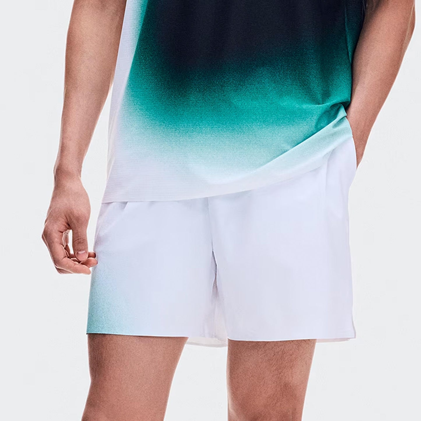 On 5Inch Court Swing Shorts Herren - weiß, grün