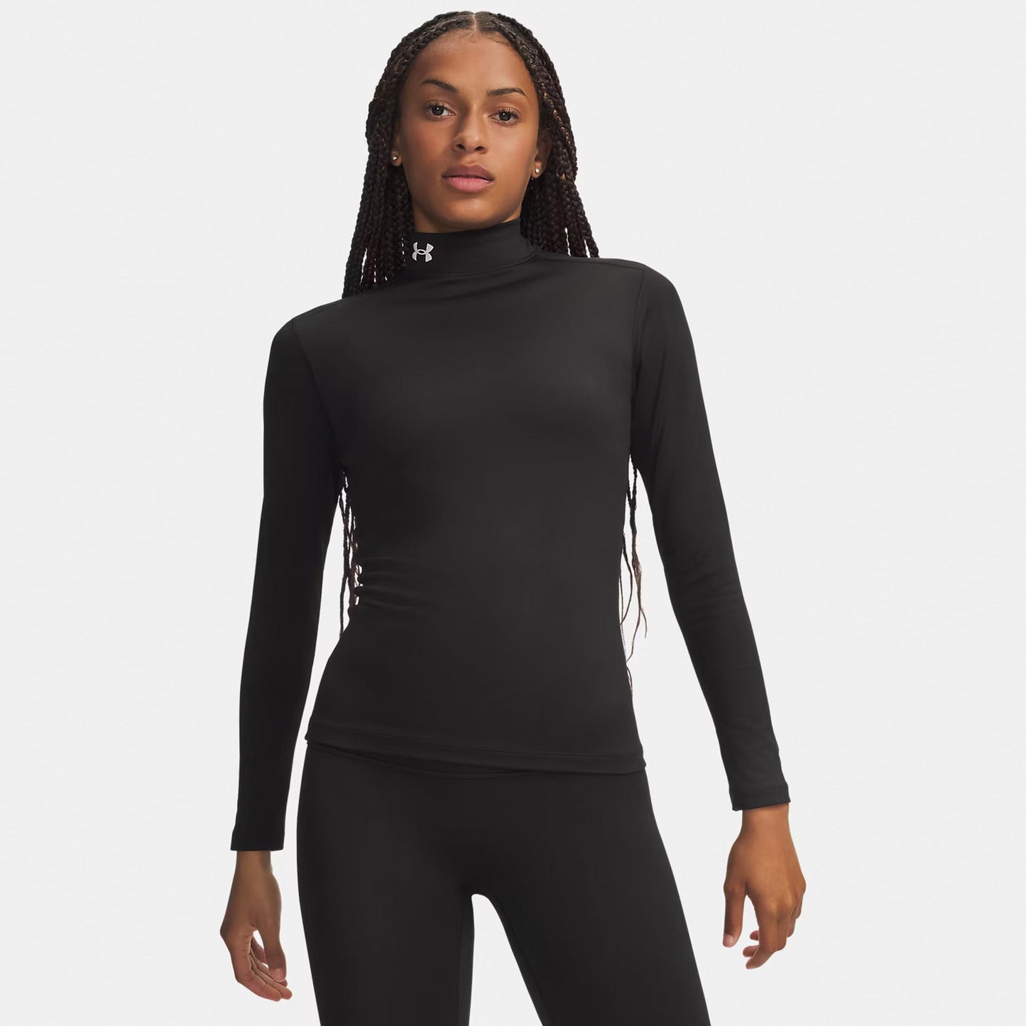 Under Armour ColdGear Mock Longsleeve Damen - schwarz, weiß