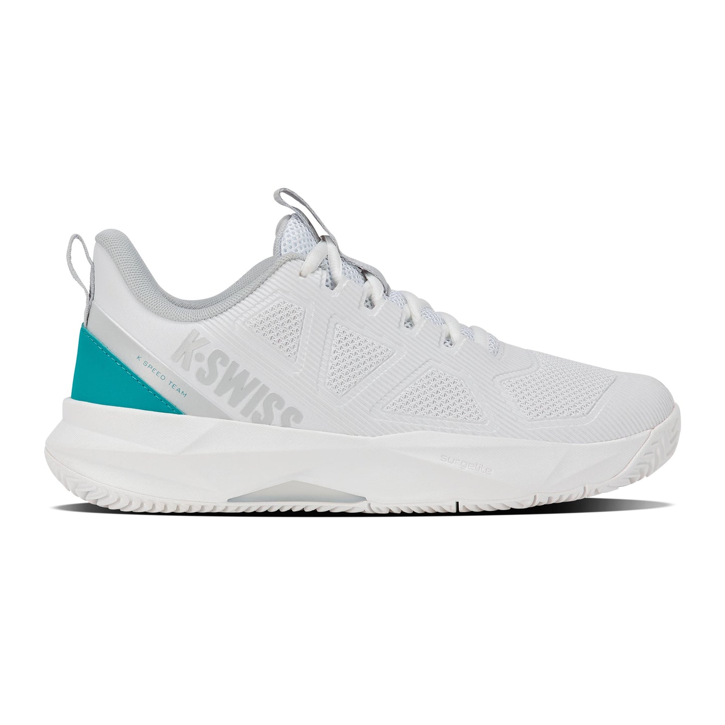 K-Swiss K-Speed Team Sandplatzschuh Damen - weiß, türkis