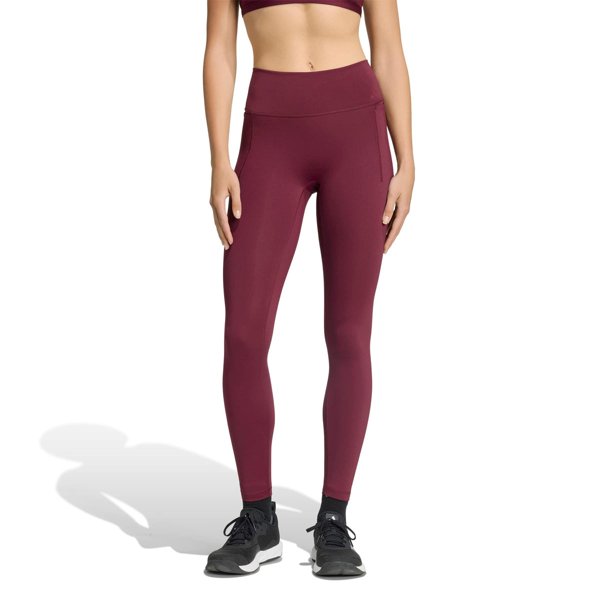 adidas Optime 1/1 Tight Damen - weinrot