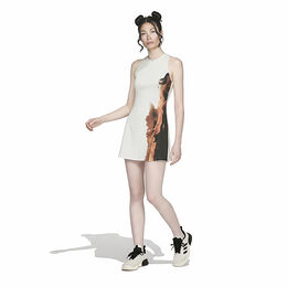 Y-3 Wow Kleid Damen-Creme,Mehrfarbig