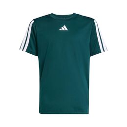 Essentials 3Stripes T-Shirt Jungen-Dunkelgrün,Weiß
