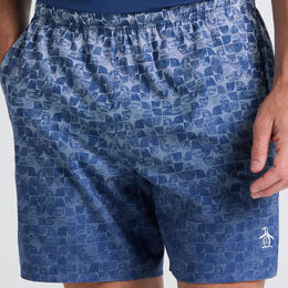 Performance Printed Shorts Herren-Dunkelblau