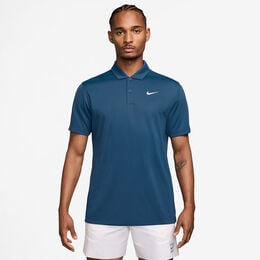 Dri-Fit Victory Court Solid Polo Herren - petrol, wei&szlig;