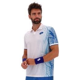 TECH VI - D3 POLO Polo Herren-wei&szlig;, hellblau