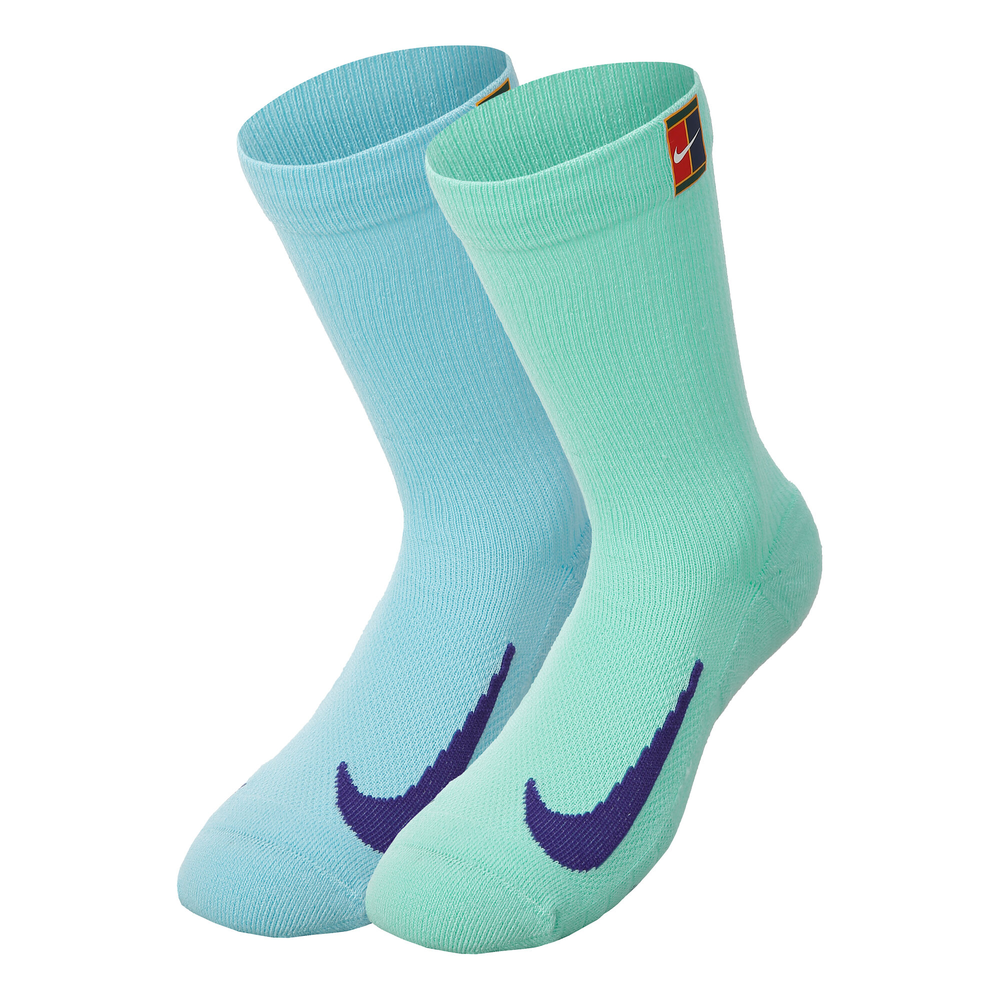 Nike Court Multiplier Cushioned Sportsocken 2er Pack Hellblau Mint