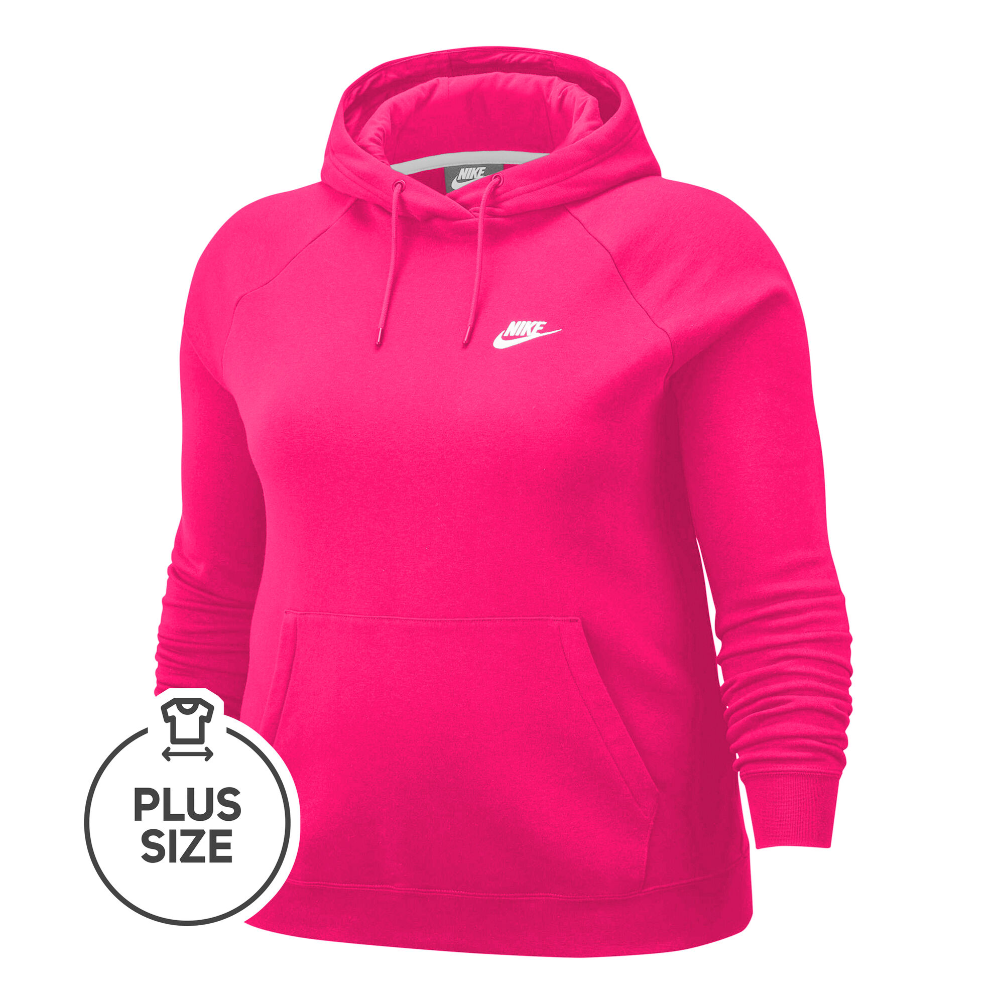 Nike Sportswear Essential Plus Size Hoody Damen Pink, Weiß online