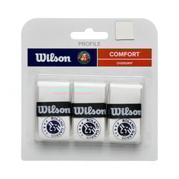 Pro Overgrip Roland Garros 3er Pack-Weiß,Blau