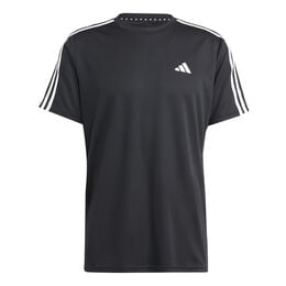 Essentials Train 3-Stripes Training T-Shirt Herren-Schwarz,Weiß