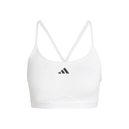 Aeroreact Training 3 Stripes Sport-BH Damen-Wei&szlig;