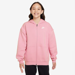 Club Fleece Oversized Full-Zip Sweatjacke M&auml;dchen-Rosa
