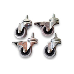 Rollen Set Für Standard Standfuß-Silber,Schwarz