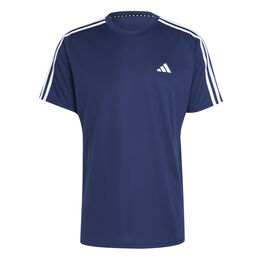 Training Essential Base 3 Stripes T-Shirt Herren-Dunkelblau,Weiß