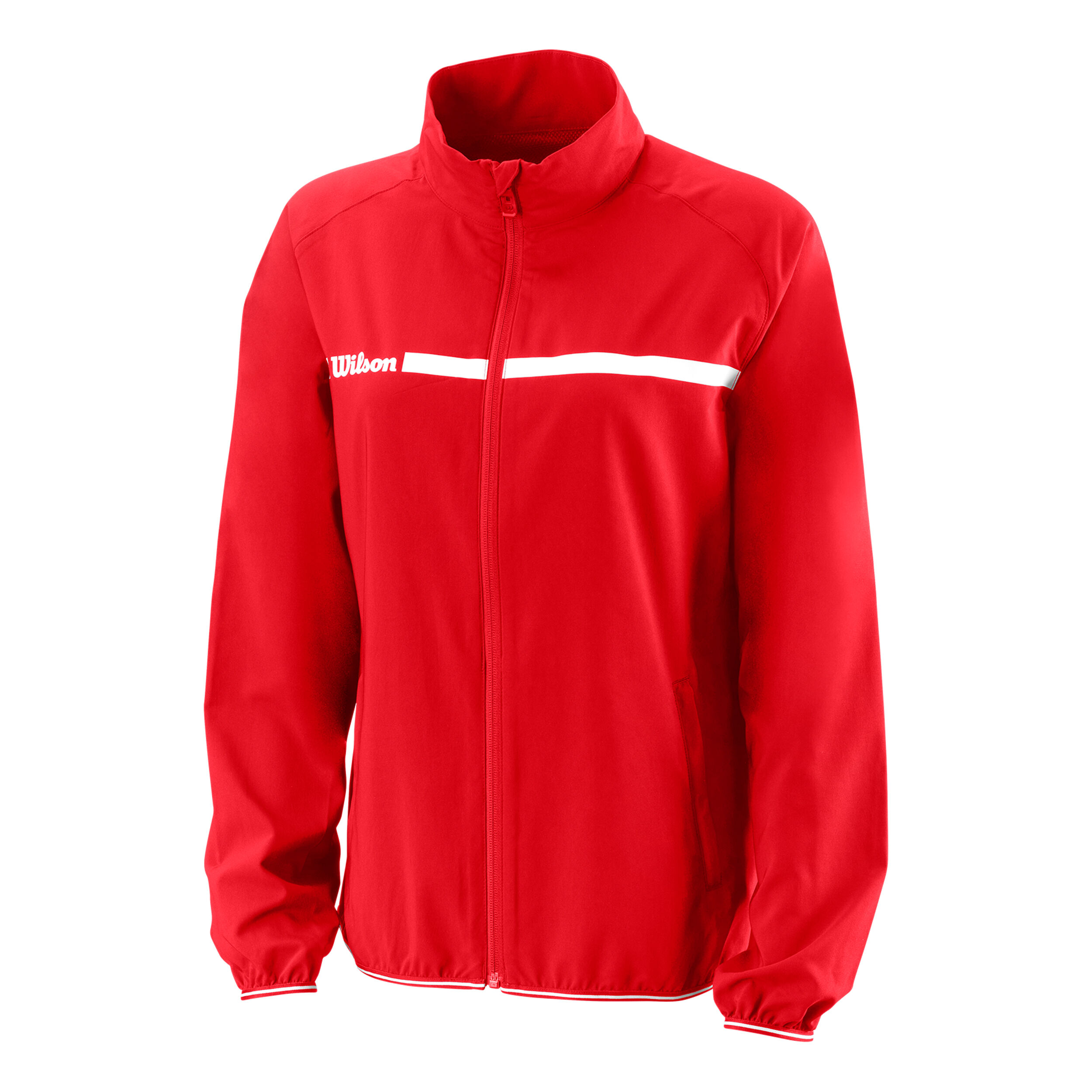 W Team Woven Jacket Wilson Damen Trainingsjacke Größe: S WRA766404 Rot/Weiß Polyester 