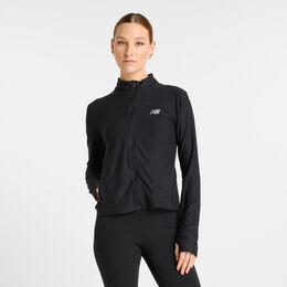 Space Dye Full Zip Trainingsjacke Damen-Schwarz