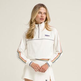 Davenport Woven Popover Sweatshirt Damen - creme, 