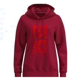 Protected Leafs Chill Hoody Damen-Weinrot