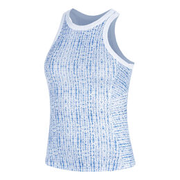 Boho Tile Rib Tank-Top Damen-Blau,Mehrfarbig