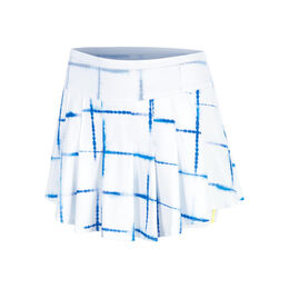 Shibori Plaid 13.5in Rock Damen-Weiß,Blau