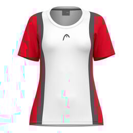 Club 25 Tech T-Shirt Damen-Rot,Weiß