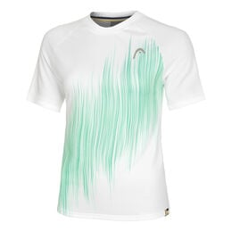 Performance T-Shirt Damen-Weiß,Türkis