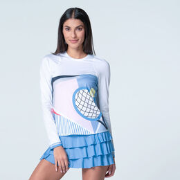 Linen Intuition Longsleeve Damen-Weiß,Mehrfarbig